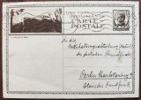 ROMANIA 1936 - Intreg Postal Ilustrat (Cetatea Rasnov) cu marca fixa 6 lei maro Carol II - circulat Cernauti (Bucovina) - Berlin (Germania)