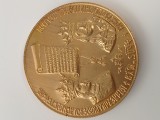 Medalie bronz aurit , STEFAN CEL MARE -Manastirea Precista Bacau ,stare exceptionala .