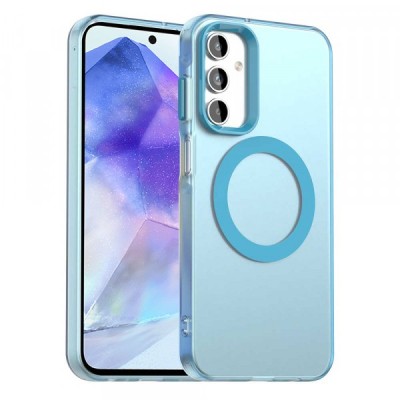 Husa MagSafe pentru Samsung Galaxy A55 5G A556, Techsuit, CandyCase, Albastra foto