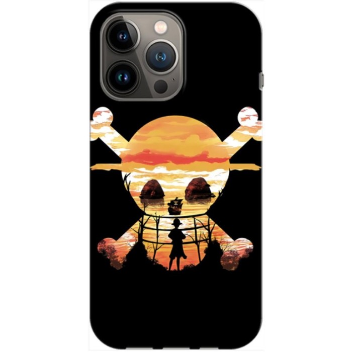 Husa compatibila cu Apple iPhone 13 Pro Max model One Piece Skull, Silicon, TPU, Viceversa