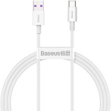 CABLU alimentare si date Baseus Pudding, Fast Charging Data Cable pt. smartphone, USB la USB Type-C 100W, 2m, alb &quot;P10355703221-B2&quot; (timbru verde 0.08