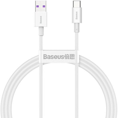 CABLU alimentare si date Baseus Pudding, Fast Charging Data Cable pt. smartphone, USB la USB Type-C 100W, 2m, alb &amp;quot;P10355703221-B2&amp;quot; (timbru verde 0.08 foto