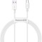 CABLU alimentare si date Baseus Pudding, Fast Charging Data Cable pt. smartphone, USB la USB Type-C 100W, 2m, alb &quot;P10355703221-B2&quot; (timbru verde 0.08