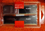 Memorii ram DDR4 HyperX Fury Black 8GB (2 X 4 GB) 2666 Mhz, Kingston