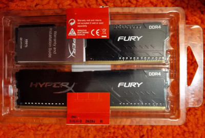 Memorii ram DDR4 HyperX Fury Black 8GB (2 X 4 GB) 2666 Mhz foto