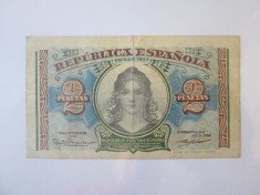 Spania 2 Pesetas 1938 foto