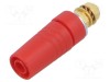 Conector banană 4mm roșu 32A 1kV aurit HIRSCHMANN T&amp;M