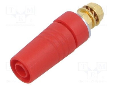 Conector banană 4mm roșu 32A 1kV aurit HIRSCHMANN T&amp;amp;M foto