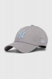 Cumpara ieftin New Era șapcă de baseball din bumbac 9FORTY NEW YORK YANKEES culoarea gri, cu imprimeu, 60503373