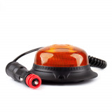 Lampa de avertizare LED AMiO 18 LED cu magnet, 12/24V, portocalie