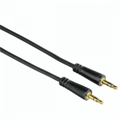 Cablu audio Hama 12232 Jack 3.5mm Male - Jack 3.5mm Male placat cu aur 5m Negru foto