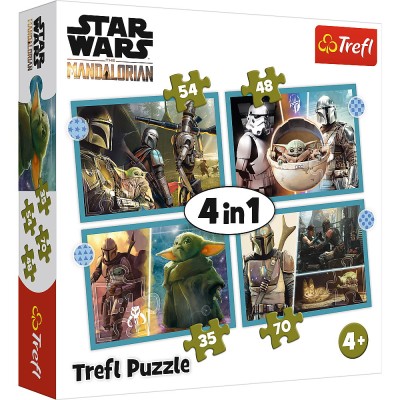 PUZZLE TREFL 4IN1 STAR WARS - MANDALORIANUL SuperHeroes ToysZone foto