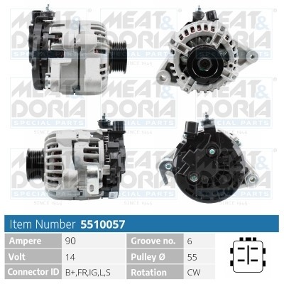 MEAT &amp;amp; DORIA 5510057 Generator / Alternator foto