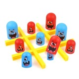 Cumpara ieftin Joc de strategie Tic Tac Toe Gobble (X si 0), 18 piese, joc de societate pentru 2 jucatori, copii 3+ ani, plastic
