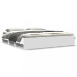 Cumpara ieftin Cadru de pat, alb, 200x200 cm, lemn prelucrat