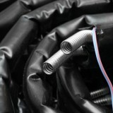 Teava 20m dubla din inox DN16-3/4 gofrata, flexibila, izolat cu cablu pentru sonda temperatura pentru instalatii solare rezidentiale