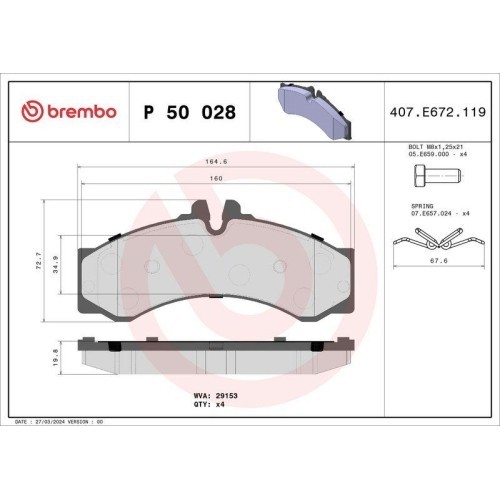 Placute frana Mercedes Sprinter 4-T Box (B904), Sprinter 4-T Bus (B904), Sprinter 4-T (B904), Sprinter Classic 3,5-T Box (B909), Sprinter Classic 4,6