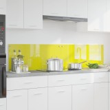 Cumpara ieftin Spate de bucătărie 2 pcs Galben 90 x 40 cm sticlă securizată
