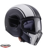 Cumpara ieftin Casca pentru scuter - motocicleta Caberg model Ghost Legend negru/alb mat &ndash; fibra de sticla S (55/56cm)