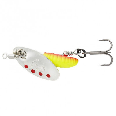 Savage Gear Sticklebait Spinners Silver Red Yellow, mărimea 1, 3.8g foto