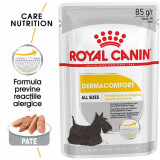 Cumpara ieftin Royal Canin Dermacomfort Adult hrana umeda caine, prevenirea iritatiilor pielii (pate), 85 g