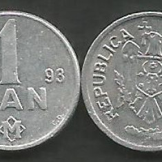 MOLDOVA 1 BAN 1993 [1] XF++ , livrare in cartonas