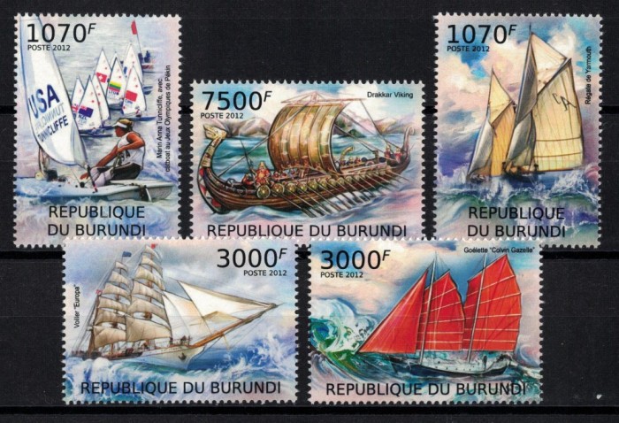 BURUNDI 2012 - Nave antice / serie completa MNH