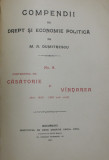 COMPENDIU DE DREPT SI ECONOMIE POLITICA de M.A DUMITRESCU , NR. 8 CONTRACTUL DE CASATORIE SI VINDAREA , 1901