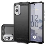 Husa carbon anti-soc pentru nokia x30, protectie premium blue, tech protects, black