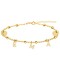 Eliana - Bratara personalizata tip salba pentru picior cu nume din argint 925 placat cu aur galben 24K