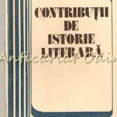 Contributii De Istorie Literara (1867-1885) - Pavel Florea