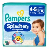 Cumpara ieftin Scutece pentru inot Splashers Baby Shark, Marimea 4-5, 9-15 kg, 11 bucati, Pampers