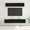 VidaXL Set comodă TV 5 pcs Stejar Negru Mediu 80 x 30 x 30.5 cm