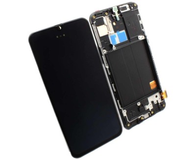 Display Samsung Galaxy A40 A405F OLED cu Rama Black Negru foto
