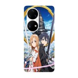 Husa compatibila cu Huawei P50 model Sword Art Online Kirito and Asuna, Silicon, TPU, Viceversa