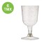 Pahare Vin Reutilizabile, Glitter Auriu, Capacitate 180ml, Set 6 Bucăți