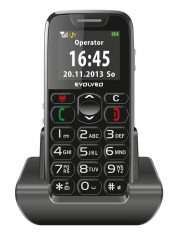 Telefon Evolveo EasyPhone, EP500, pentru varstnici, Negru foto