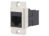 Conector adaptor CLIFF DUALSLIM metalic 6p4c RJ11 pe panou Cat 3