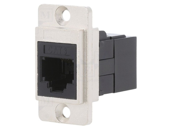 Conector adaptor DUALSLIM metalic 6p4c