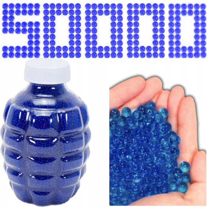 ORBIZ ORBEEZ BILE DE GEL CU APĂ PENTRU PISTOLE ȘI PUȘTI 7-8 mm 50.000 ALBASTRU