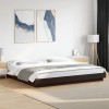 Cadru de pat cu lumini LED, negru, 200x200 cm, lemn prelucrat