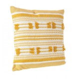Cumpara ieftin Set 4 perne decorative alb ocru Alexie 45x45 cm