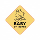 Abtibild &amp;quot;BABY ON BOARD&amp;quot; Cod: TAG 047 / T2 Automotive TrustedCars, Oem