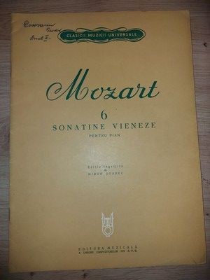 PARTITURA Mozart- 6 sonatine vieneze pentru pian foto
