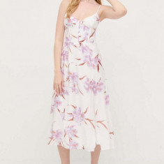 Bardot rochie midi, evazati