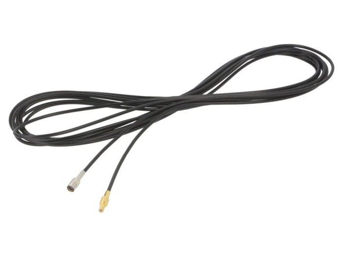 Cablu MTA SMB socket, SMB plug negru direct 5m