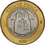 Mexic 20 Pesos 2017 - (DN-III-E Plan) 32 mm, KM-988 UNC !!!, America de Nord
