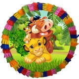 Pinata pentru petreceri, 35 cm, multicolora, model Lion King (Regele Leu), cu umplutura de jucarii pentru 15 copii