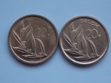 LOT 2 MONEDE DIFERITE 20 FRANCS BELGIA 1981-XF, Europa