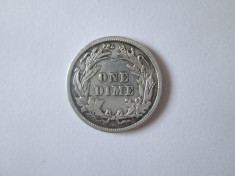 Statele Unite ale Americii-Barber one Dime(10 Cents) 1916 argint stare f.buna foto